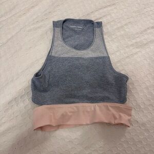 Outdoor Voices Women's Two-Tone Sports Bra - Gray and Pink